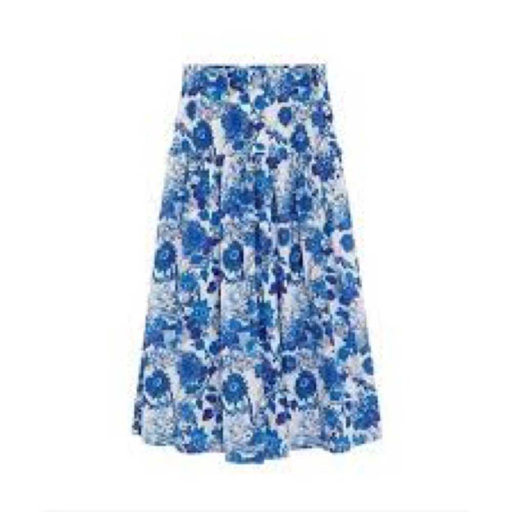 NWT Hyacinth House ISLA Blue & White Floral Maxi Skirt | Elastic Waist | Small - Picture 5 of 10